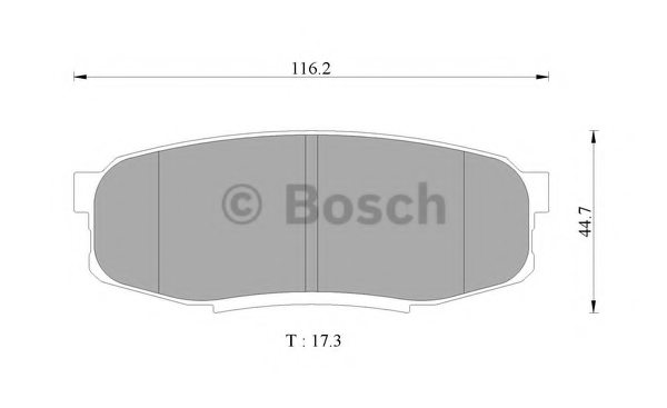BOSCH 0 986 AB9 302 Brake Pad Set, disc brake